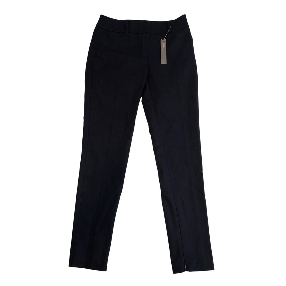 Loft Marisa Skinny Pant Size 2 Navy Blue Trouser Ankle Zipper Stretch Office